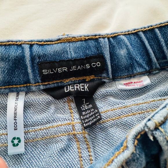 Silver Jeans Co. Derek Boys Jean Shorts Jorts Pull-On Adjustable Waist Size 7 - Picture 3 of 5